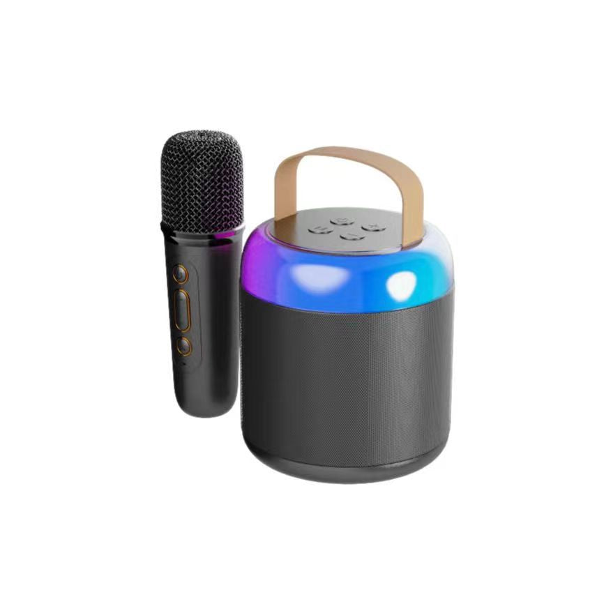 RGB Karaoke Mic Speaker: App-Controlled Lights & Hi-Fi Recording Studio
