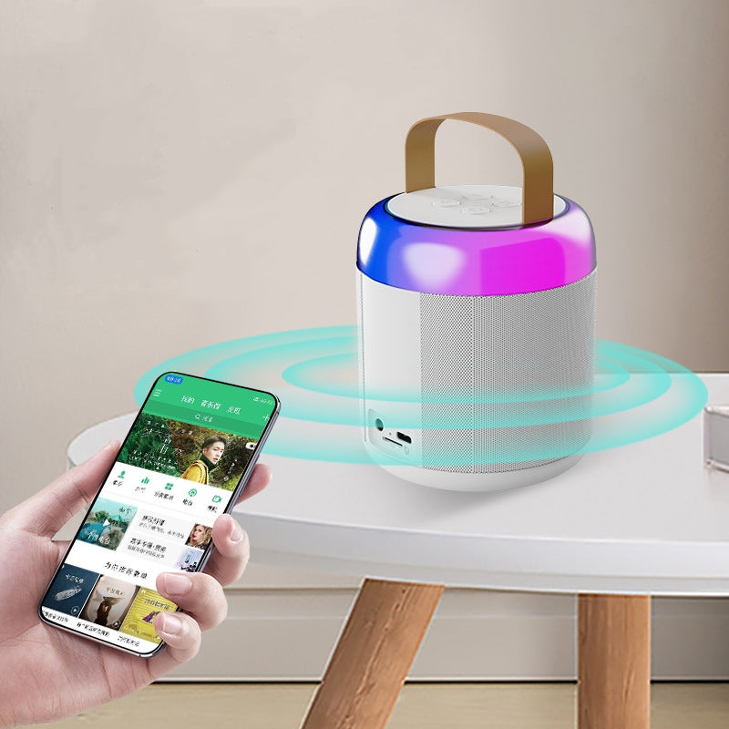 RGB Karaoke Mic Speaker: App-Controlled Lights & Hi-Fi Recording Studio