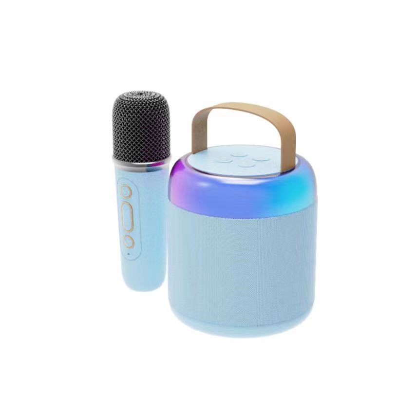 RGB Karaoke Mic Speaker: App-Controlled Lights & Hi-Fi Recording Studio