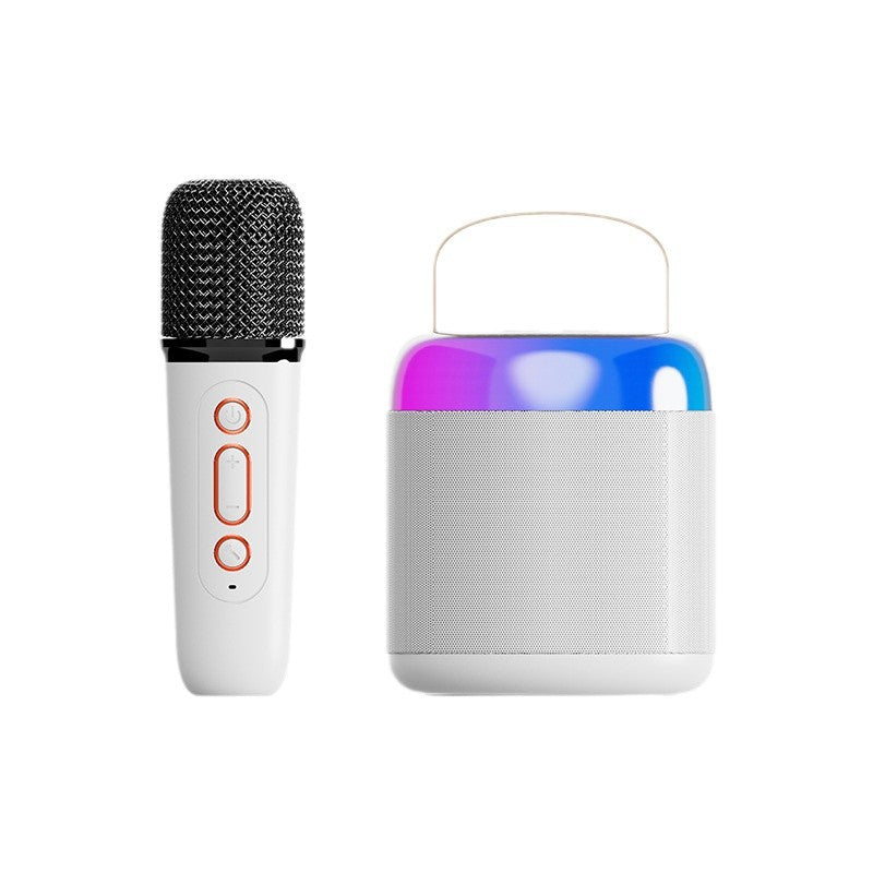RGB Karaoke Mic Speaker: App-Controlled Lights & Hi-Fi Recording Studio