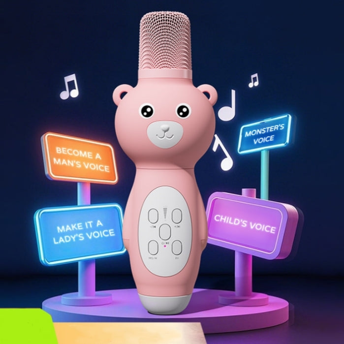 Personalized Bluetooth Karaoke Microphone for Children - Wireless Singing Machine with Custom Design