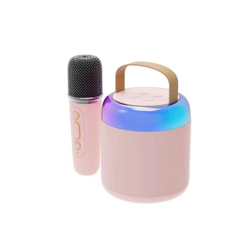 RGB Karaoke Mic Speaker: App-Controlled Lights & Hi-Fi Recording Studio