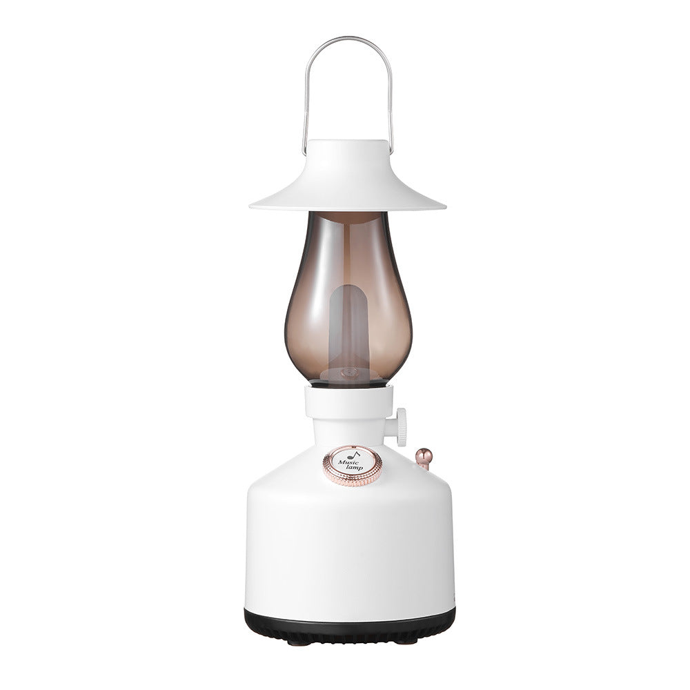 Retro Lantern Wireless Charger with Bluetooth Speaker Fast Charging Alarm Clock and Ambient Night Light
